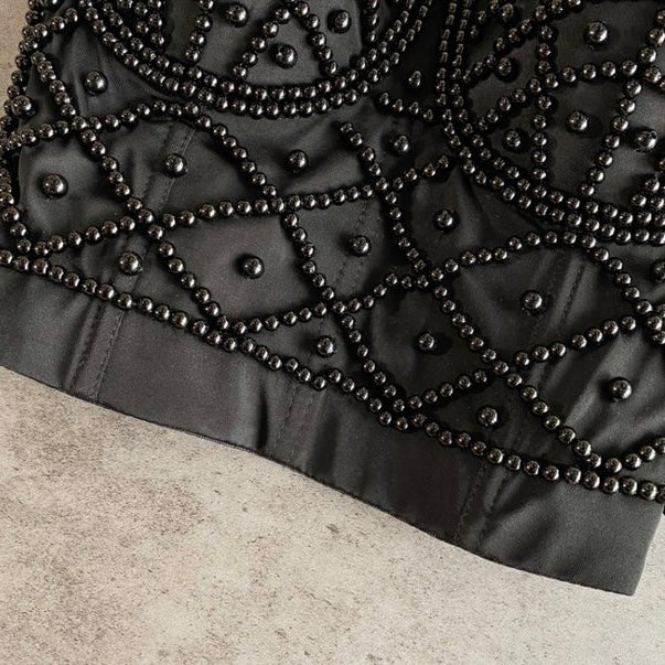 Pearl Embellished Corset Top